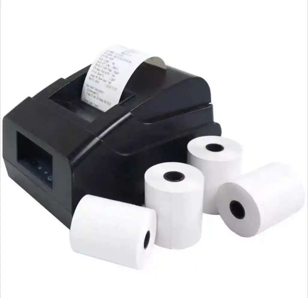 Rollo De Papel Térmico Para Impresora Térmica De 58mm X 30 Mt Paquete 8 Unidades