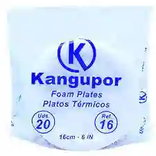 Kangupor Platos Desechables # 16