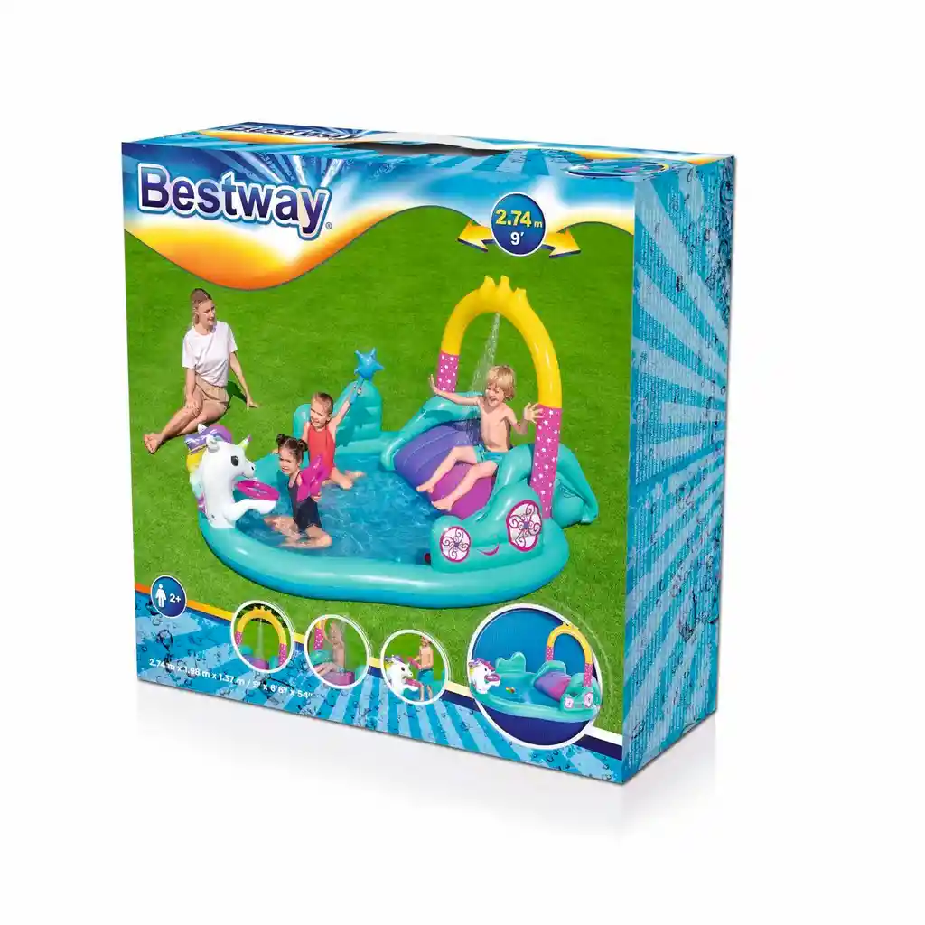 Alberca Inflable Inf. 3-6años Unicornio C/resb Bestway 53097 Dayoshop