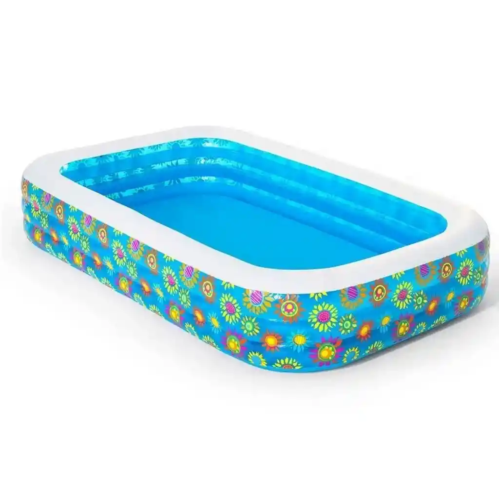 Alberca Inflable Familiar Piscina Diseño Flores 54121 1161l Dayoshop