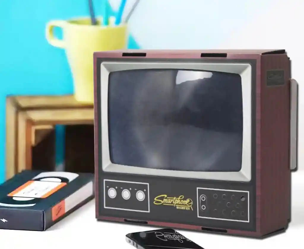 Amplificador De Tv Retro Lupa De Pantalla De Teléfono Móvil 3d Soporte Para Teléfono De Tv