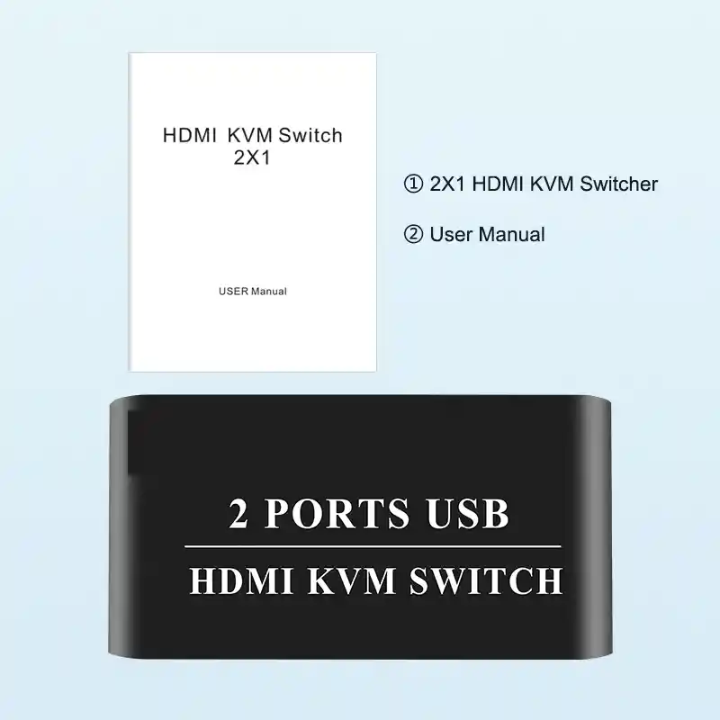 Kvm Hdmi + Usb Teclado Y Mouse Para 2 Computadores 1 Monitor