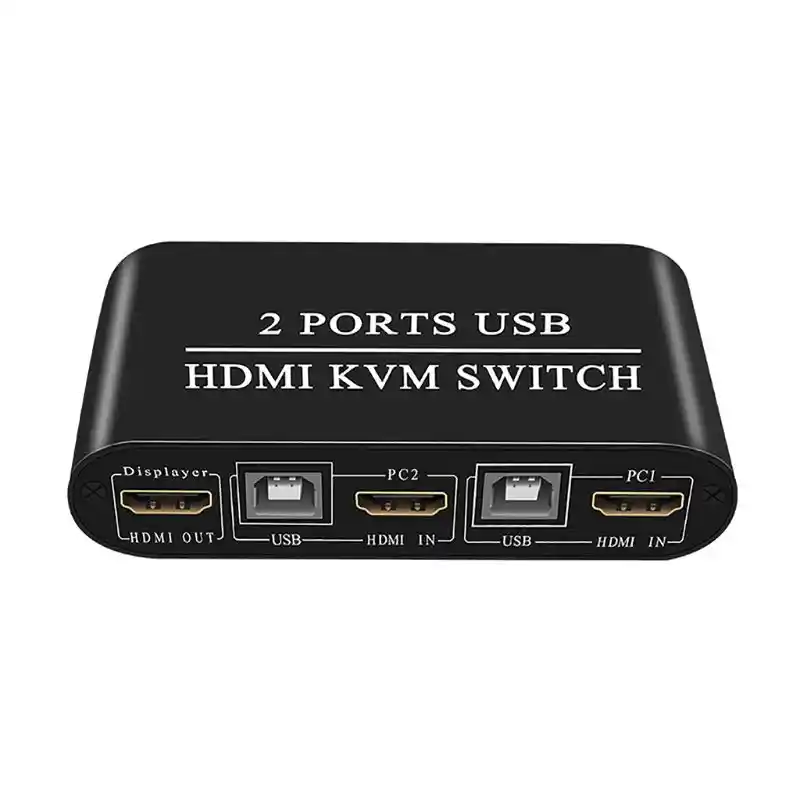 Kvm Hdmi + Usb Teclado Y Mouse Para 2 Computadores 1 Monitor