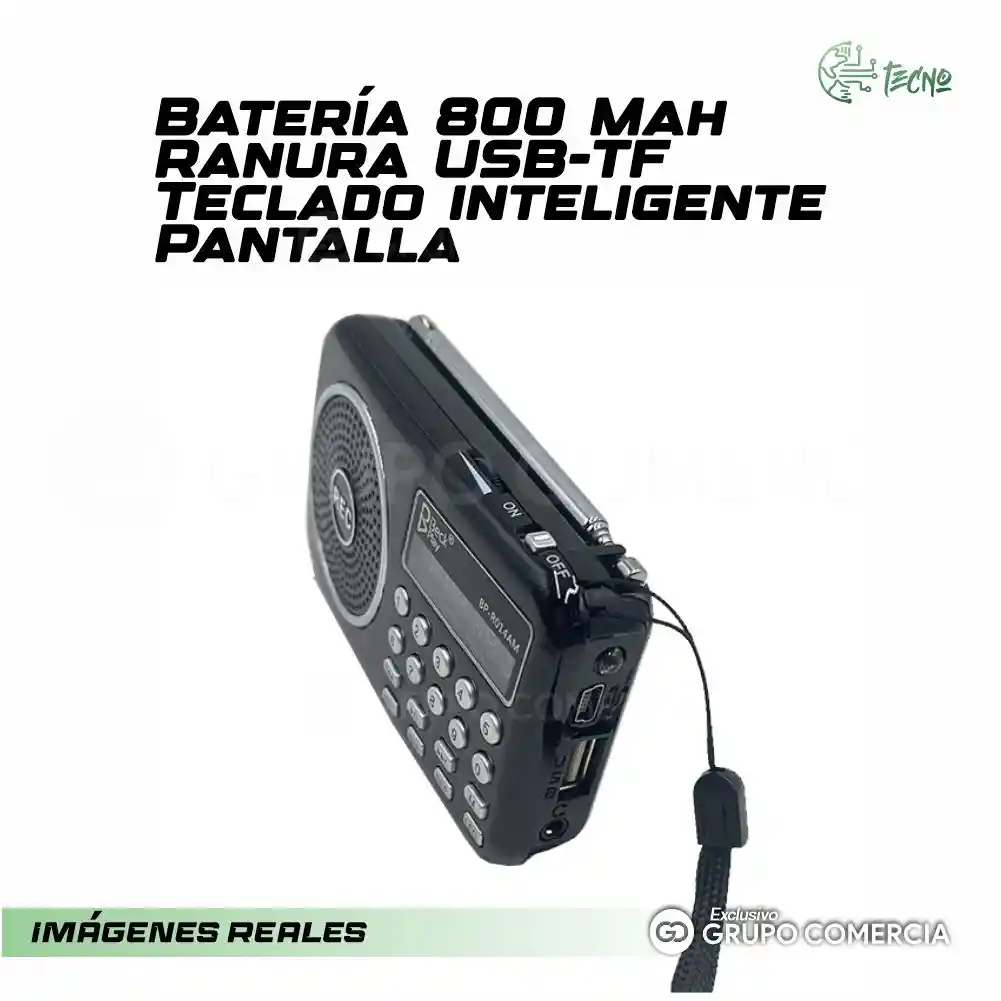 Radio De Bolsillo Am/fm Potente Recargable Con Audifonos