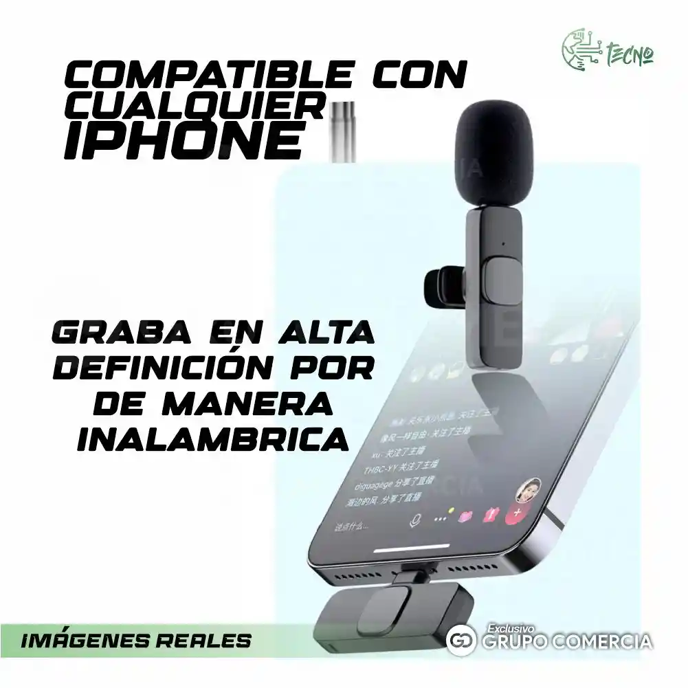  Microfono De Solapa Compatible Con iPhone Tm 