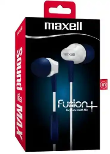 Maxell Fusion+ Earphones In-ear Blanco - Azul