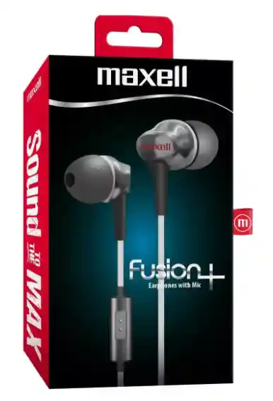 Maxell Fusion+ Earphones In-ear Gris - Negro