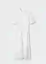 Vestido Fatima-H Offwhite Talla M Mujer Mango