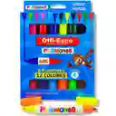 Plumones Lavables Bicolor Jumbo Offi-esco Oe-086 X6u