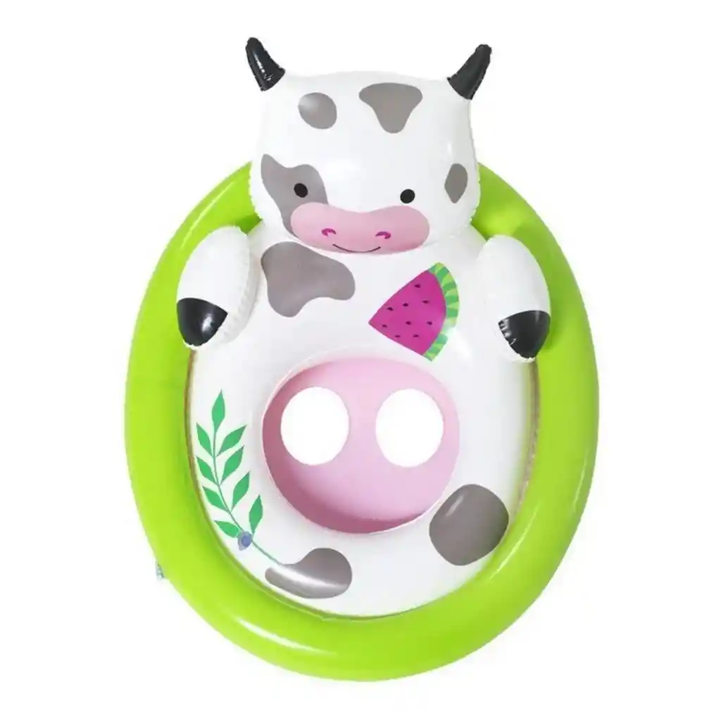 Inflable Asiento Animal Vaca Bestway 34058 Flotador Bebe Dayoshop