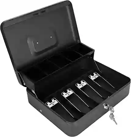 Caja Menor Seguridad Metálica Grande X 2 Compartimentos