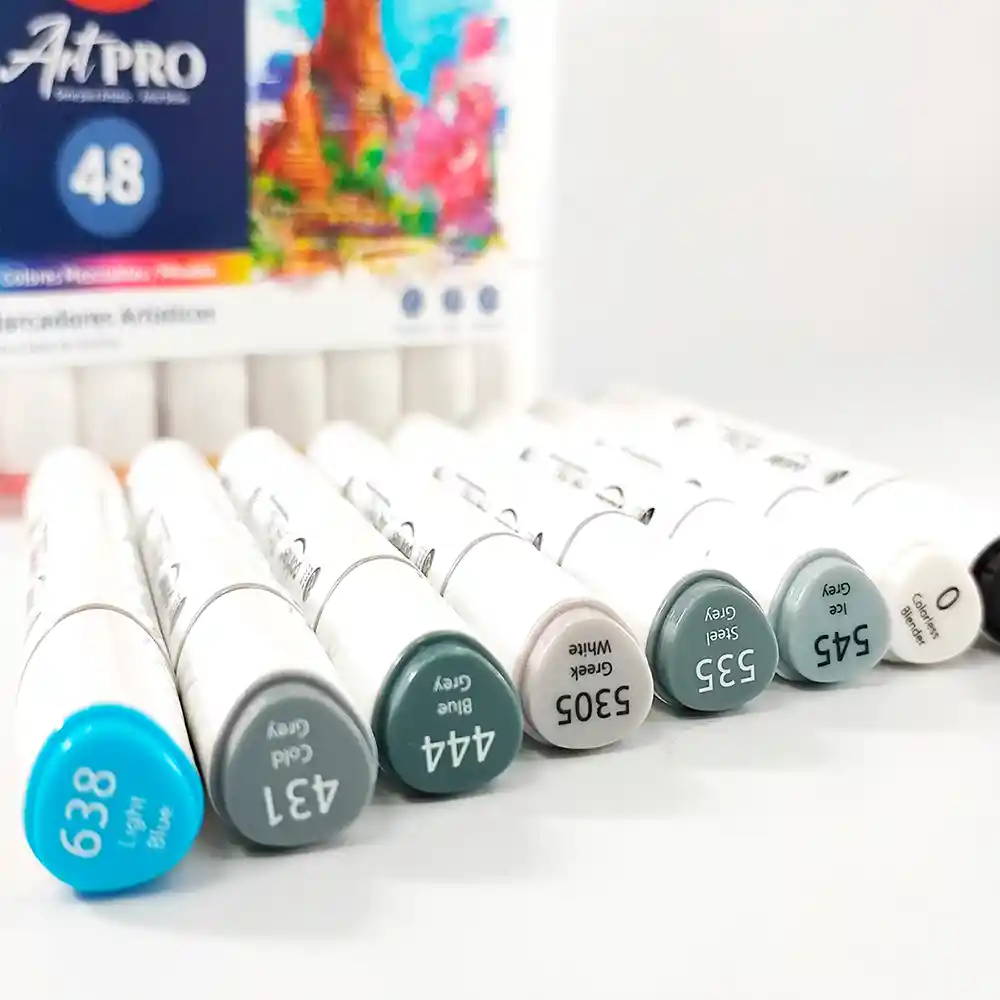 Marcador Permanente Pointer Doble Punta X 48 Colores.