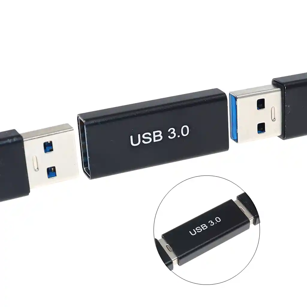 Union Usb 3.0 Hembra A Hembra Para Unir Cables Cortos