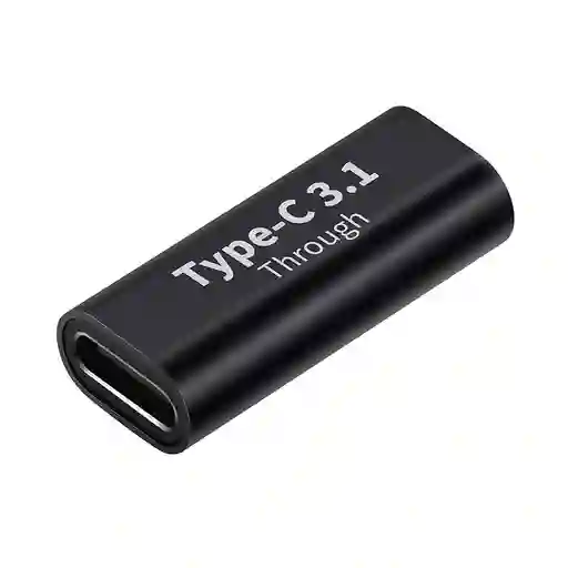 Union Usb Tipo C 3.1 Hembra A Hembra Para Unir Cables Cortos