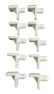 Soporte Entrepaño Plastico Blanco X 4und