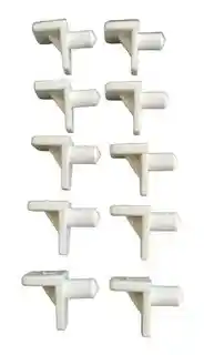 Soporte Entrepaño Plastico Blanco X 4und