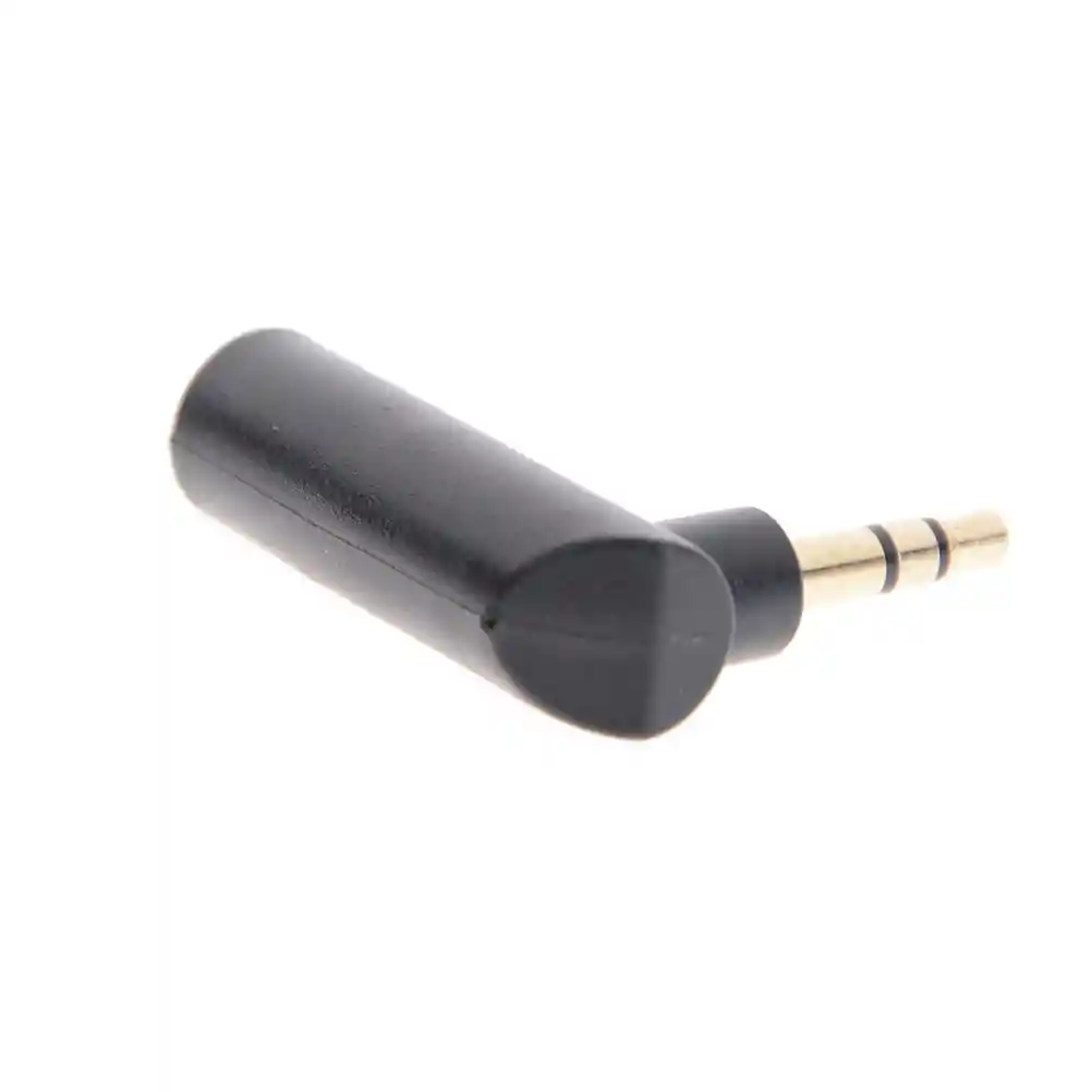 Union De Audio Plug Stereo 3.5 Mm Macho A Hembra Angulo 90°