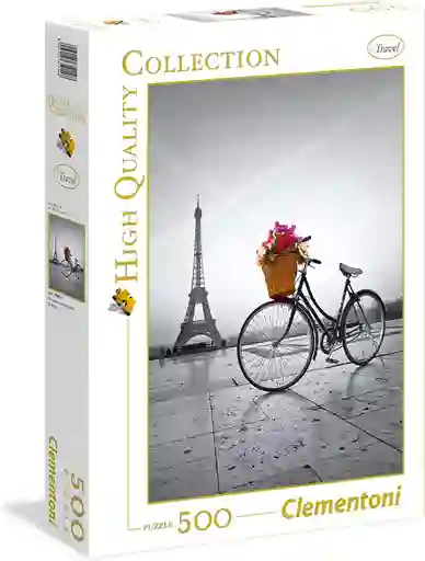Rompecabezas 500 Piezas Torre Eiffel Paris Bicicleta Puzzle