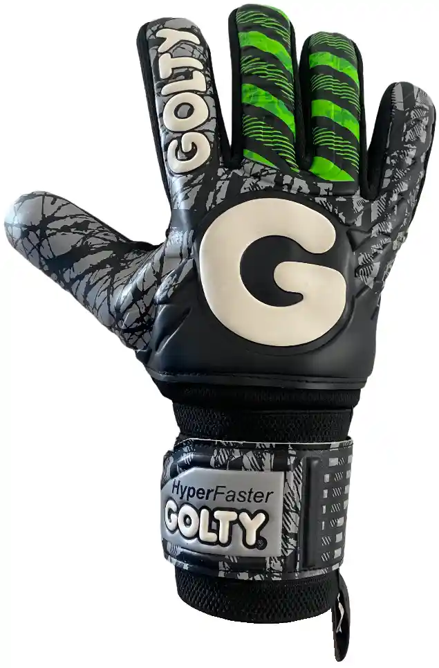 Guantes De Fútbol Golty Competicion Hyperfaster Latex Natural Gris-verde/ Talla 10