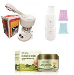 Kit Vapor Ozono +paleta Peeling +crema Colageno Biaoqua