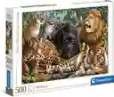 Rompecabezas 500 Piezas Felinos Animales León Tigre Puzzle