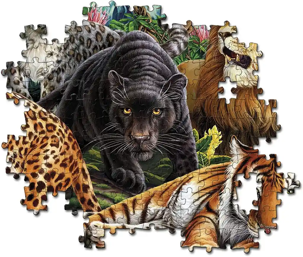 Rompecabezas 500 Piezas Felinos Animales León Tigre Puzzle