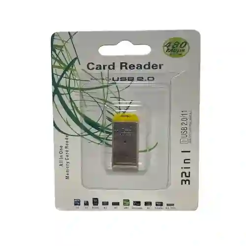 Lector De Tarjeta Memoria Micro Sd Microsd A Usb 2.0 Tf Amarillo