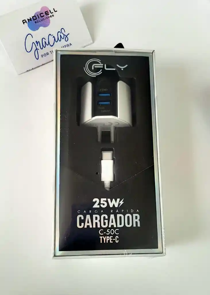 Cargador Completo Tipo C 25w Doble Entrada Usb