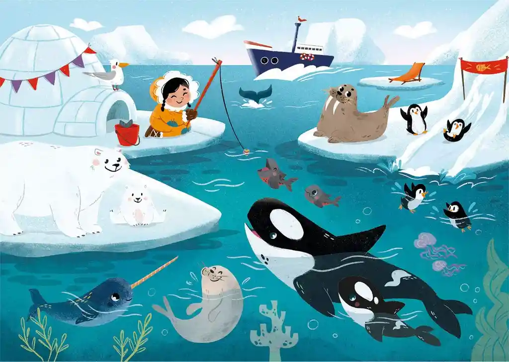 Rompecabezas Para Niños 4 En 1 Explorando El Oceano Animales