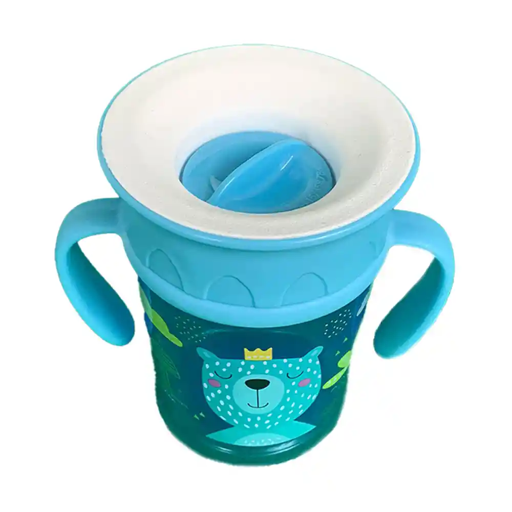 Vaso Entrenador 360 Para Bebe Con Manijas Azul