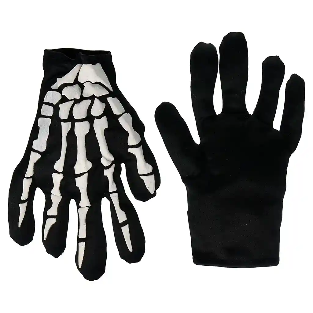 Guantes Calaveras De Huesos Niños Adultos Esqueletos - Largos