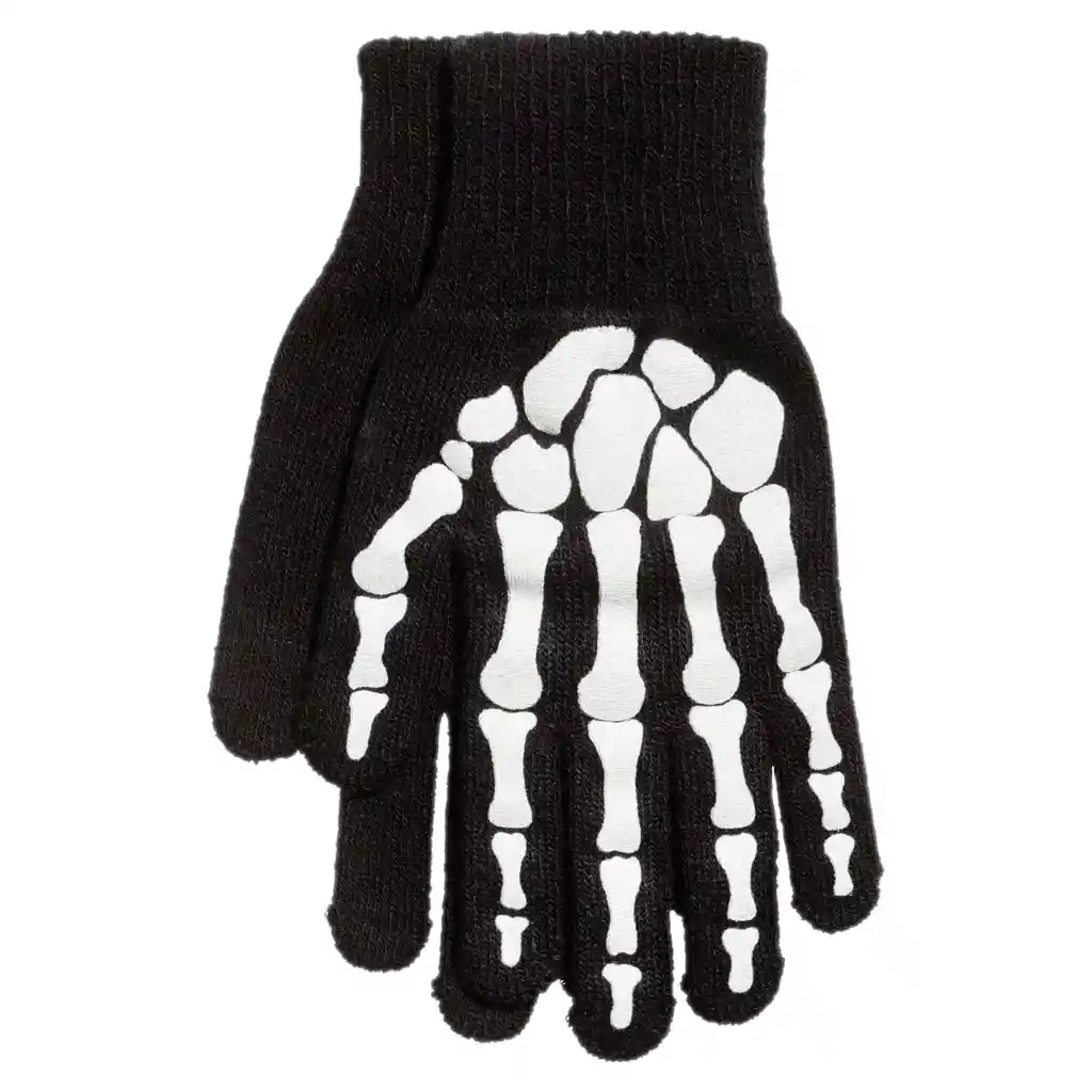 Guantes Calaveras De Huesos Niños Adultos Esqueletos - Largos