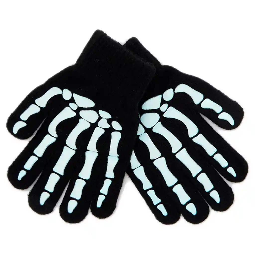 Guantes Calaveras De Huesos Niños Adultos Esqueletos - Largos