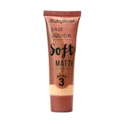 Ruby Rose Base Líquida Soft Matte Tono 3 Bege