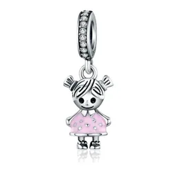 Charm Dije Niña Para Pulsera O Collar Fabricado En Plata 925