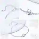 Pulsera Para Mujer Dije Gato Fabricada En Plata 925