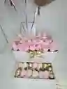 Caja De Lujo Gaveta Rosas 28 A 32, 12 Fresas Con Chocolate(programar)