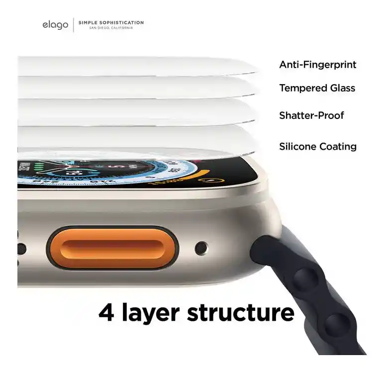 Vidrio Templado Para Apple Watch Ultra Clear