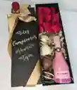 Caja De Lujo Rosas, Fresas Y Jp Chenet O Chandon Mini