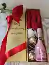Caja De Lujo Rosas, Fresas Y Jp Chenet O Chandon Mini