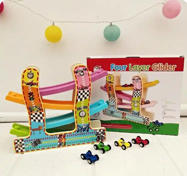 Pista De Autos 4 Niveles Fabricada En Madera