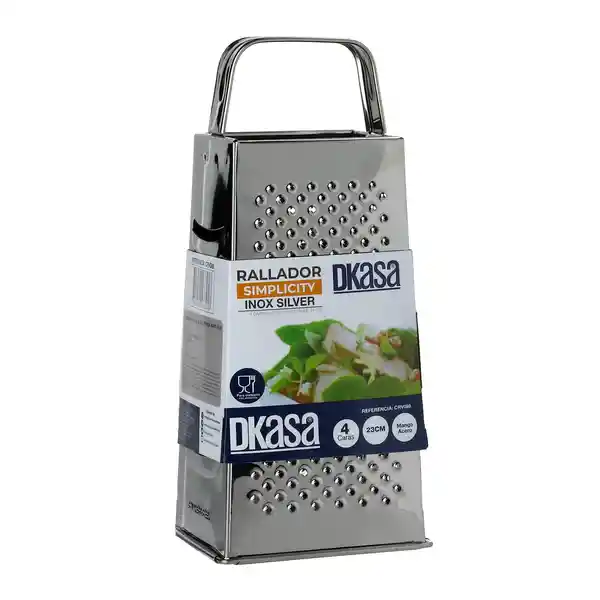 Rallador Acero Inox 4 Caras Mango Acero 23cm