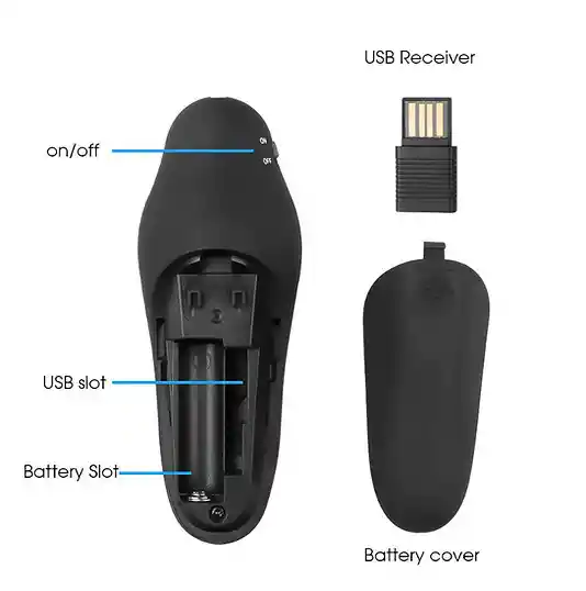 Presentador De Diapositivas Laser Wireless Con Receptor Usb