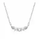 Collar Para Mujer Dije Mamá Mom Fabricado En Plata 925