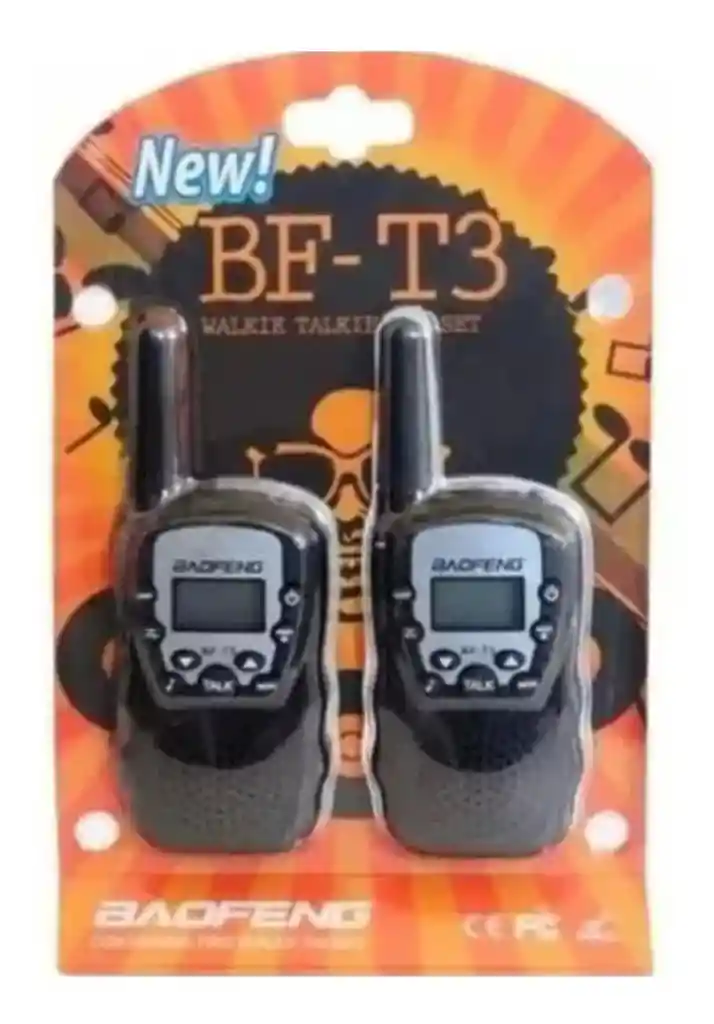 Mini Radios Bf-t3 Walkie Talkie X 2unidades Larga Distancia