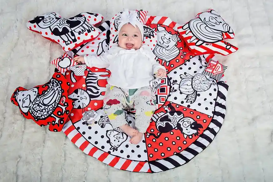Tapete Sensorial De Actividades Para Bebe Animales Sonajero