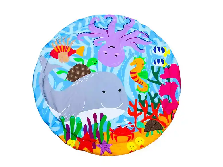 Tapete De Juego Para Bebe Animales El Mar Niños Sensorial