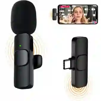Microfono Inalambrico De Solapa Para Celular Tablet Tipo C