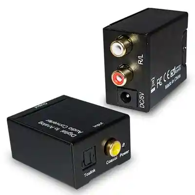 Convertidor De Audio Optico A Rca Analogico Fibra Optica