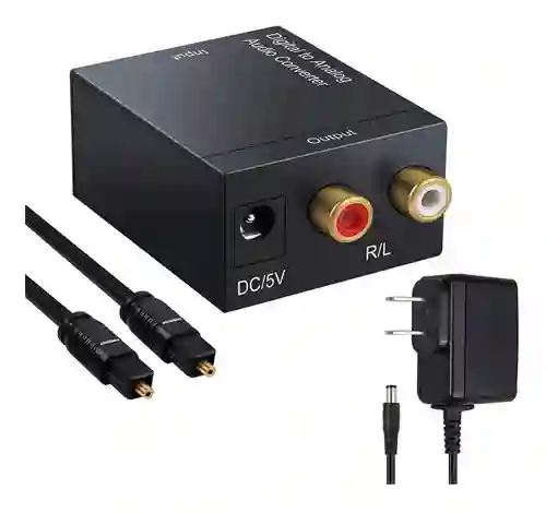 Convertidor De Audio Optico A Rca Analogico Fibra Optica